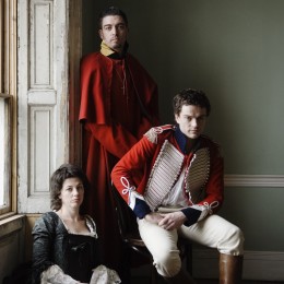 Showing Deirdre Roycroft as Duchess, Karl Shiels as Cardinal and Patrick Moy as Ferdinand