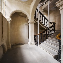 Interior view showing stairs and hallway