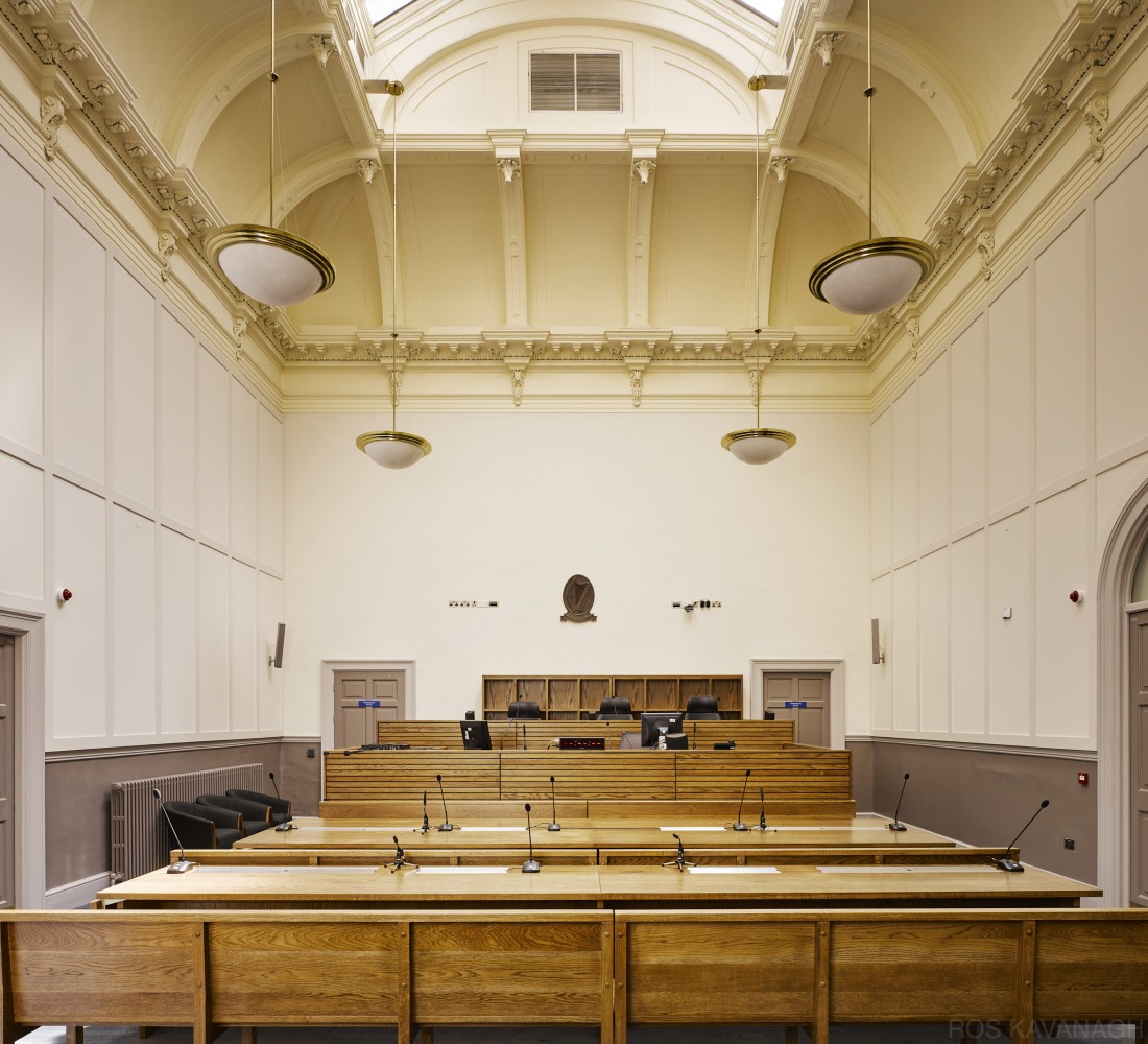 Interior view showing courtroom