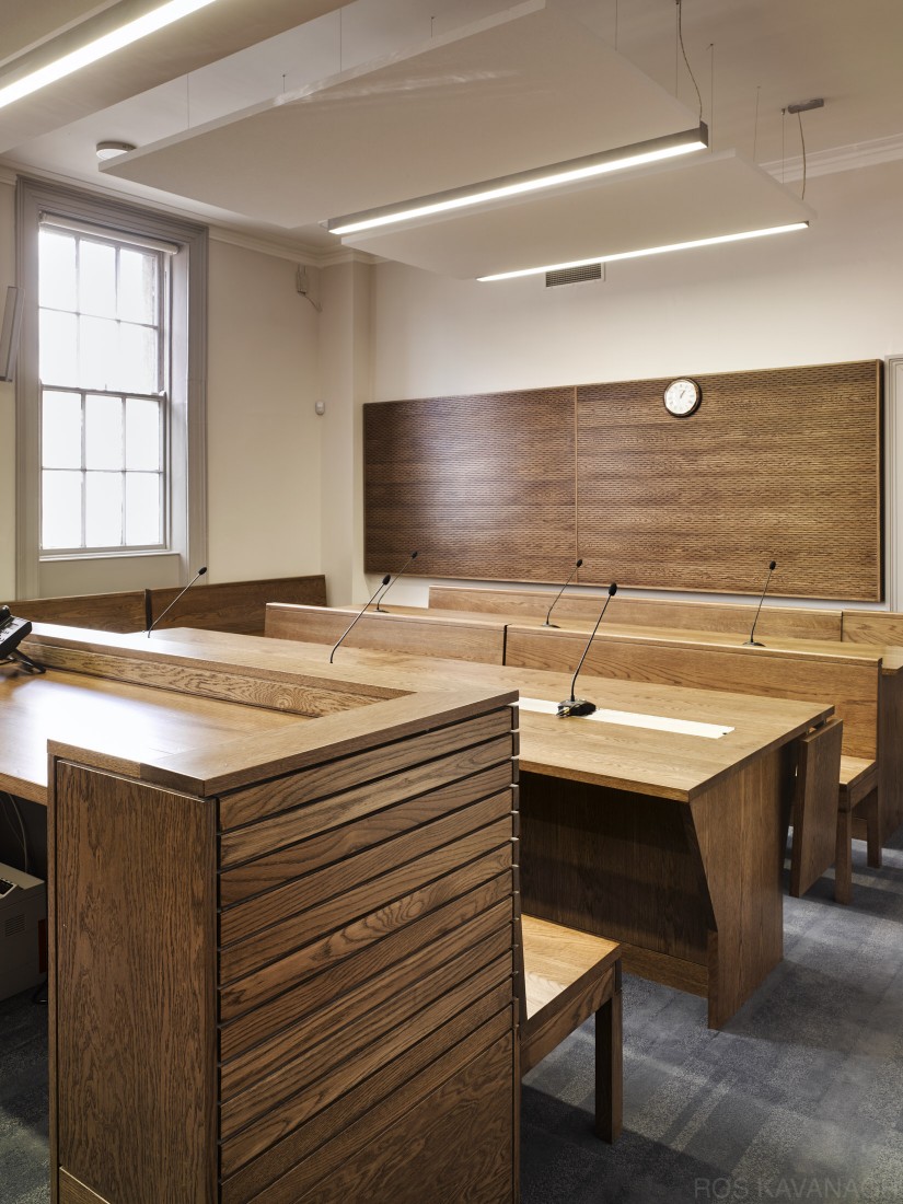 Interior view of courtroom